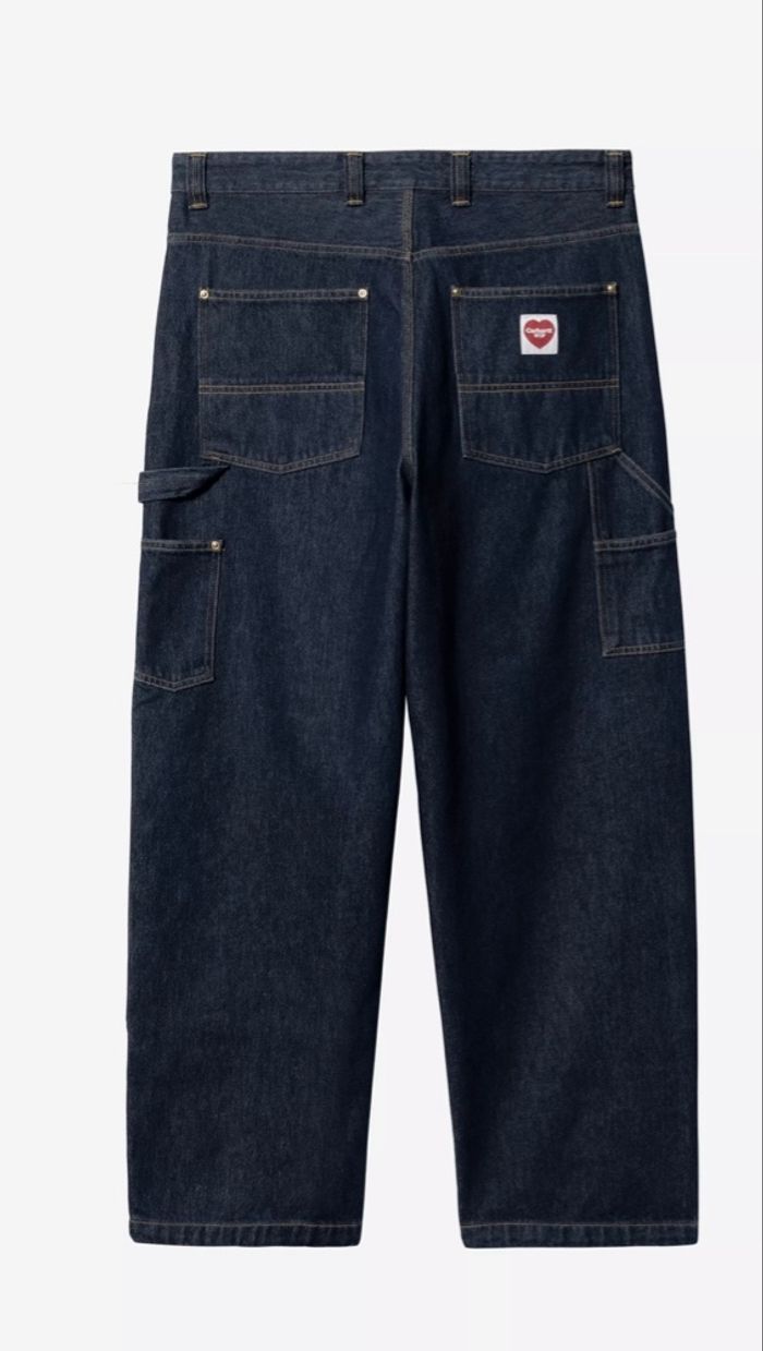 Carhartt WIP nash double Knee pant blue rinsed taille M neuf - photo numéro 2
