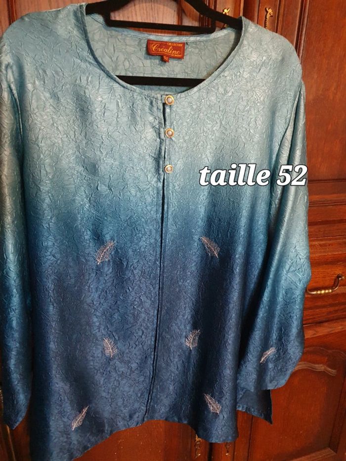 Blouse bleu dégradé taille 52