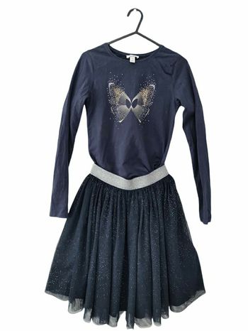 12 ans fille ensemble t-shirt et jupe tulle