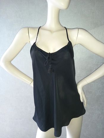 top noir dos dentelle etam taille 42