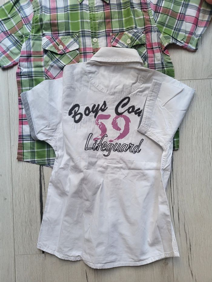 Lot de 2 chemises manches courtes garçon 5ans mayoral neuves - photo numéro 4