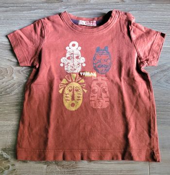 Tee-shirt bordeaux MC DPAM 18 mois