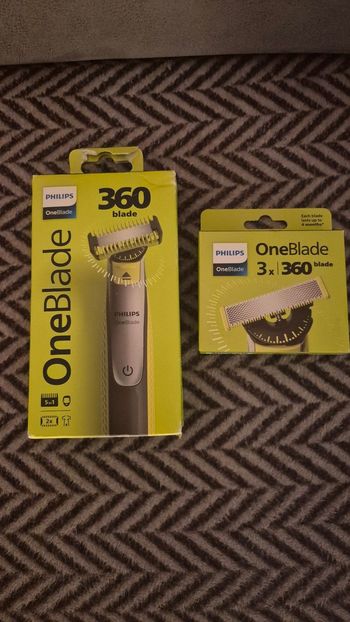 One blade 360 visage et corps plus pack 3 lames 360.