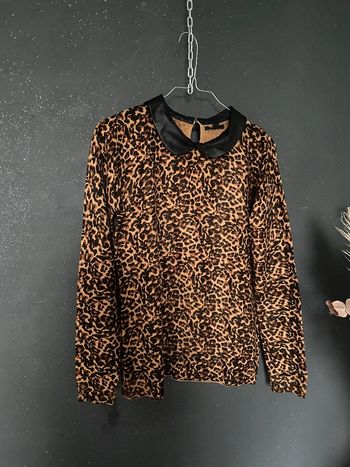 Pull motif animalier col Claudine