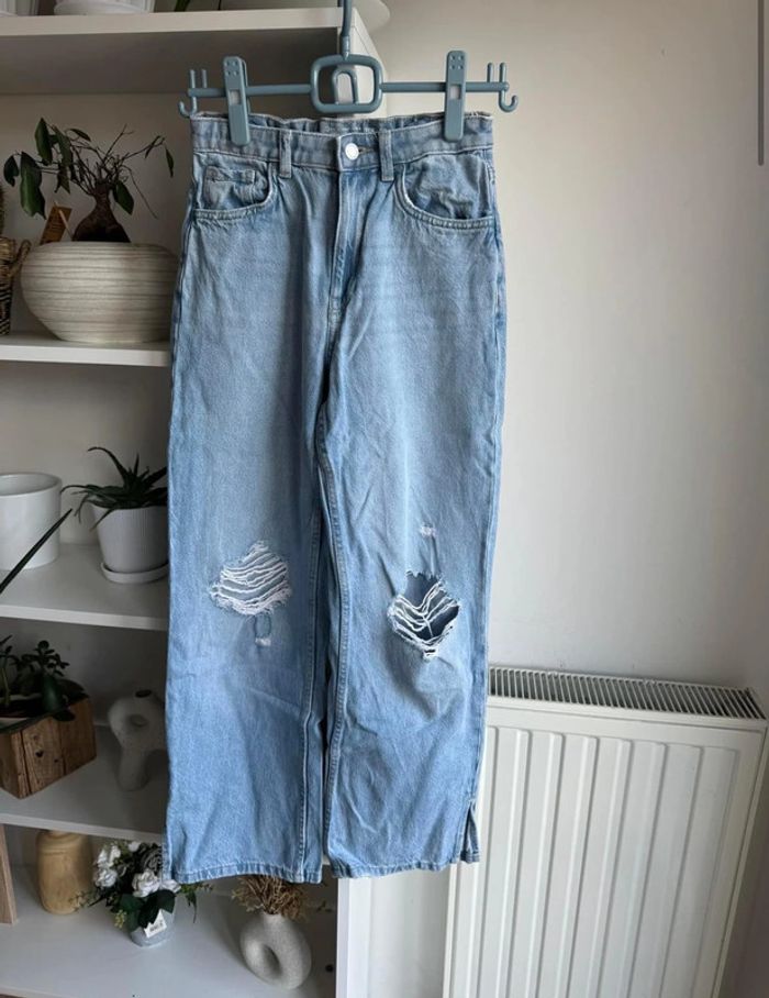 Jean Wide leg fendu
