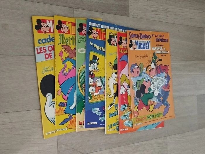 Lot Vintage 7 magazines Journal de Mickey année 1984 L061  7596144847 - photo numéro 2