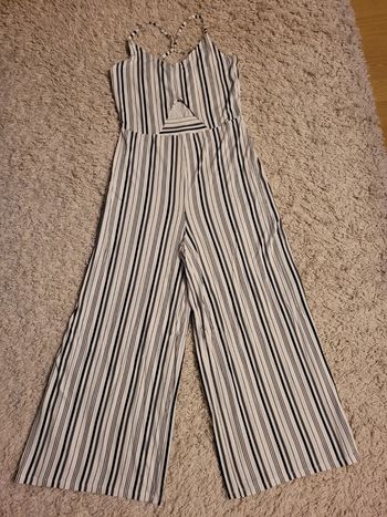 Combinaison rayée bretelles fines