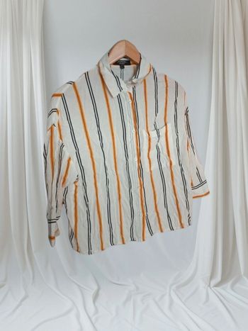 Chemise manche 3/4 rayures 🤍