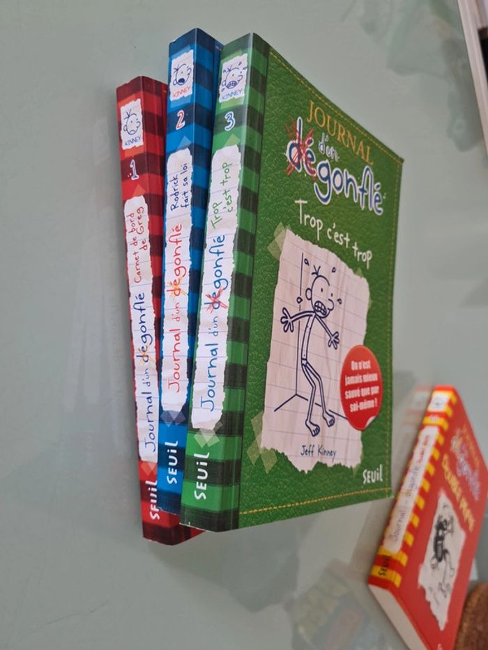 Journal d'un dégonflé - tome 1,2 et 3 - comme neuf