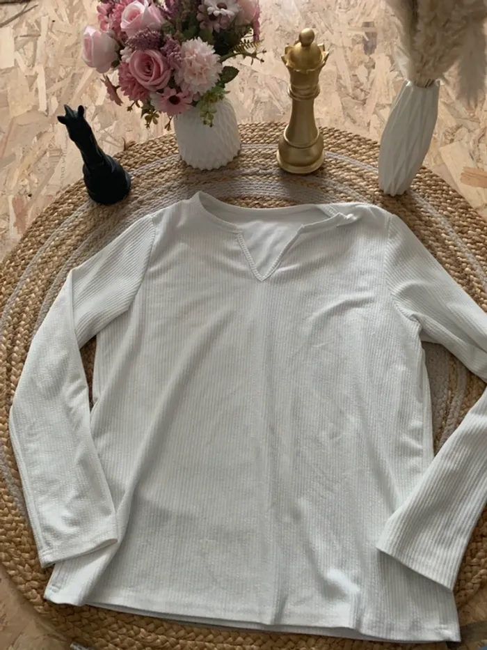 Pull léger crème blanc - photo numéro 2