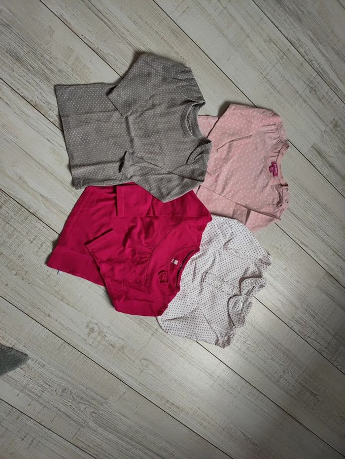 Lot de 4 tee shirt manches longues