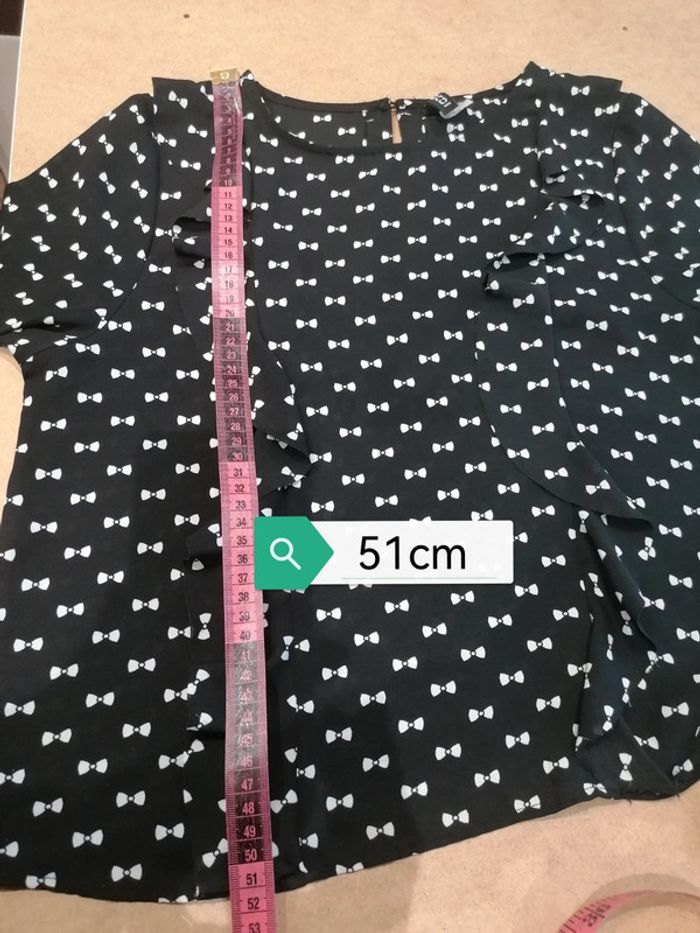 Blouse noire noeud blanc Divided H&M S - photo numéro 11