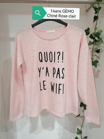 Pull fin et léger 14ans Quoi y'a pas le Wi-Fi
