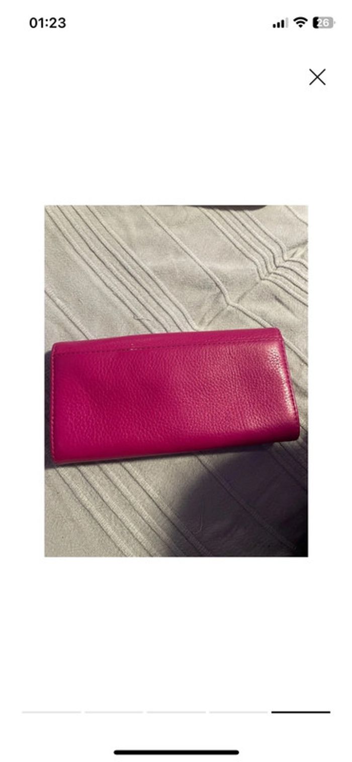 Porte feuille Michael Kors Framboise - photo numéro 4