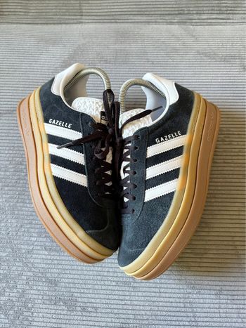 Chaussures adidas gazelle bold noires et blanches / taille 38