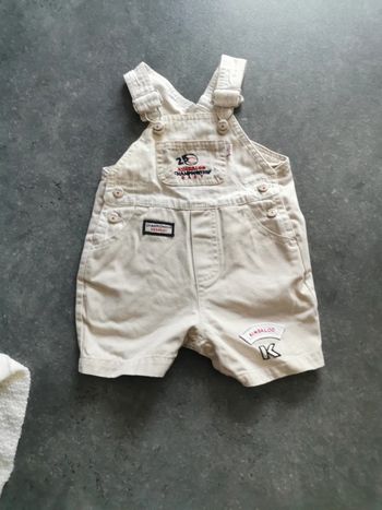 Salopette garçon, 3 mois.