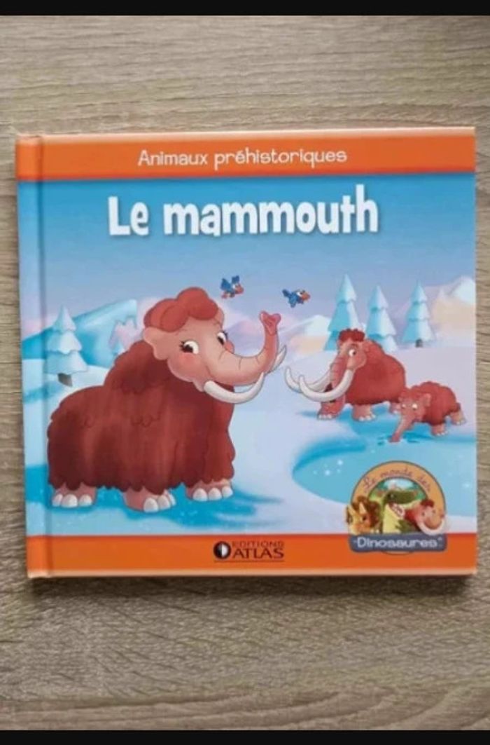 Livre animaux préhistoriques Le mammouth éditions atlas Très bon état