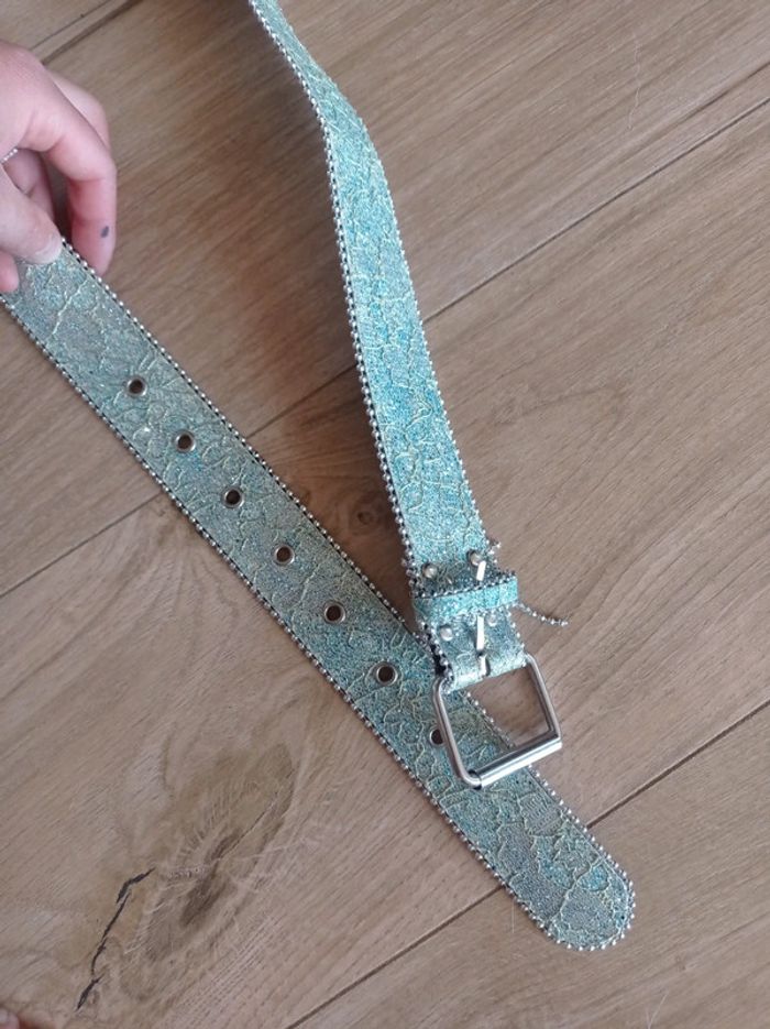 Ceinture bleu argenté - photo numéro 4