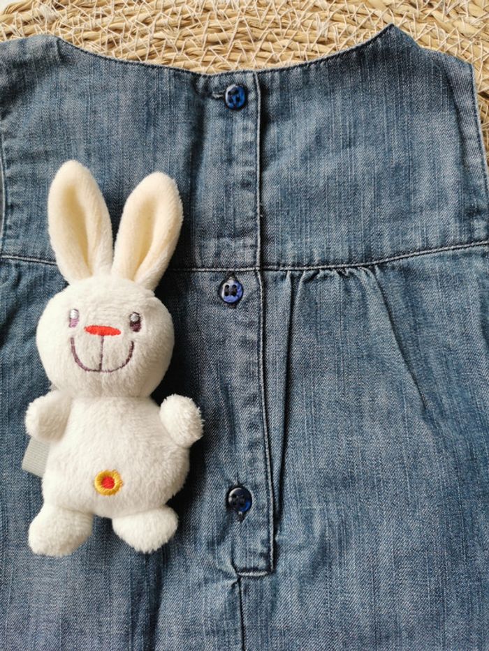 Robe 👣 jean léger, Broderies, orchestra, 18 mois - photo numéro 12