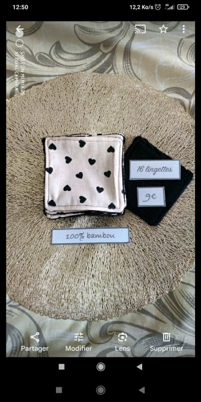 16 lingettes lavables neuf