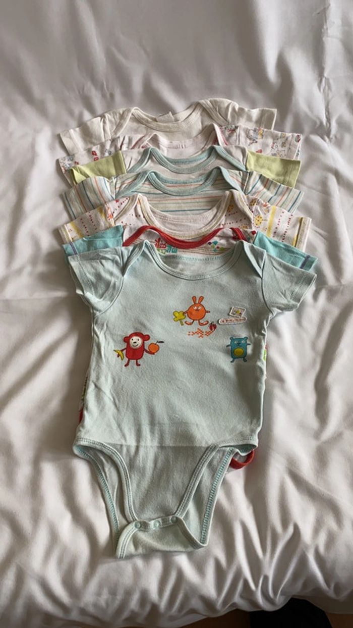 Lot de 7 bodies manches courtes