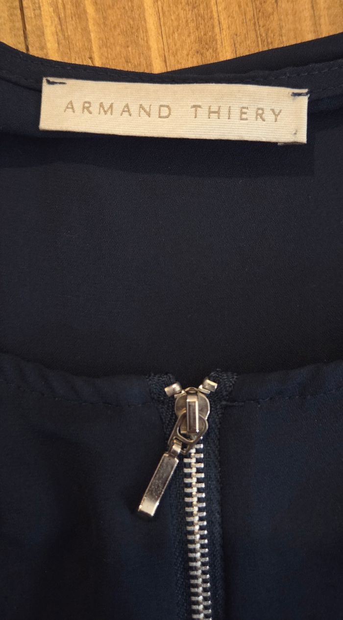 ARMAND THIERY – Blouse Bleu Marine Fluide – Taille 3 (L) – Élégante & Intemporelle - photo numéro 6