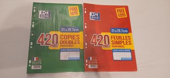 Feuille simple et copie double
