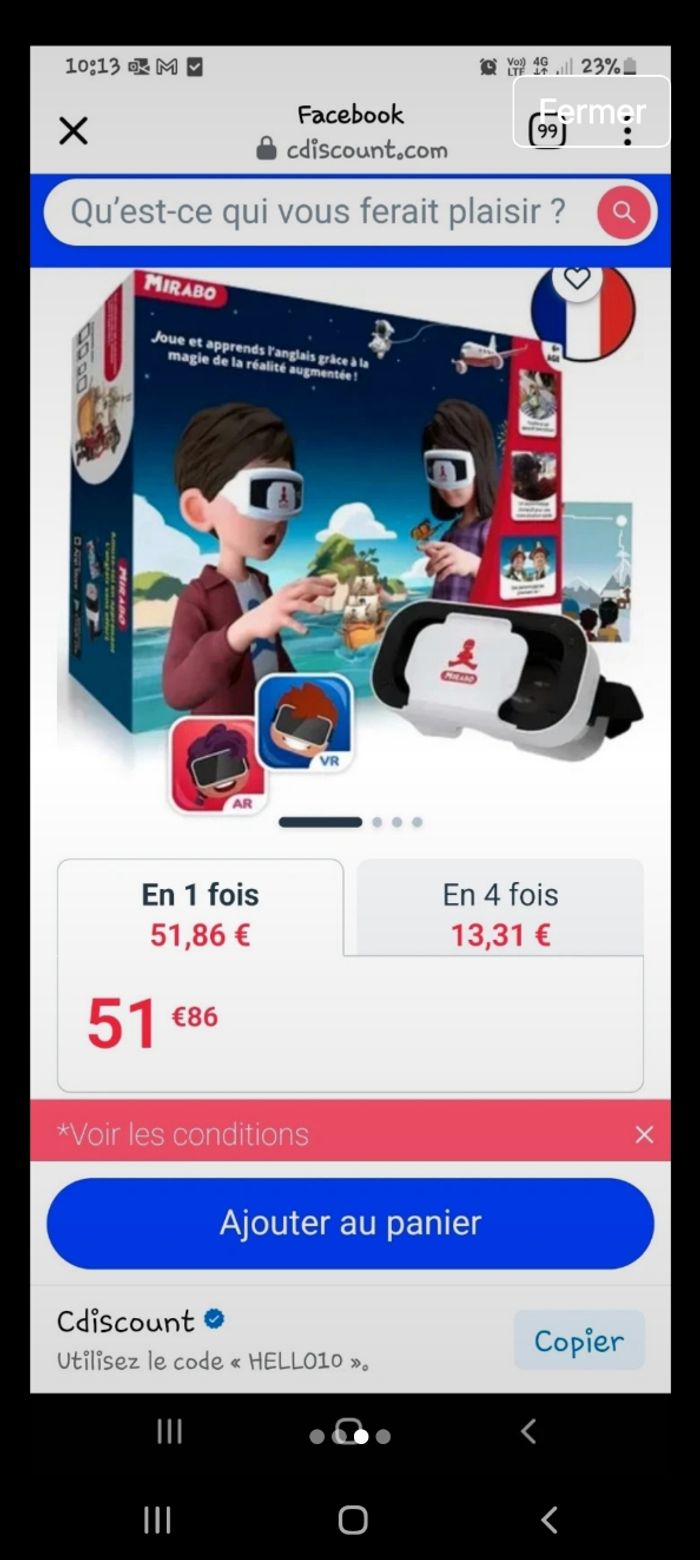 Casque VR avec application pour apprendre l'anglais - photo numéro 4