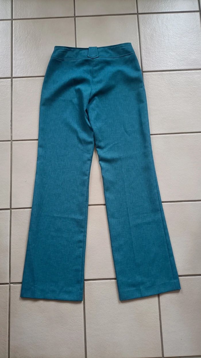 Pantalon tailleur turquoise taille 38 - photo numéro 3