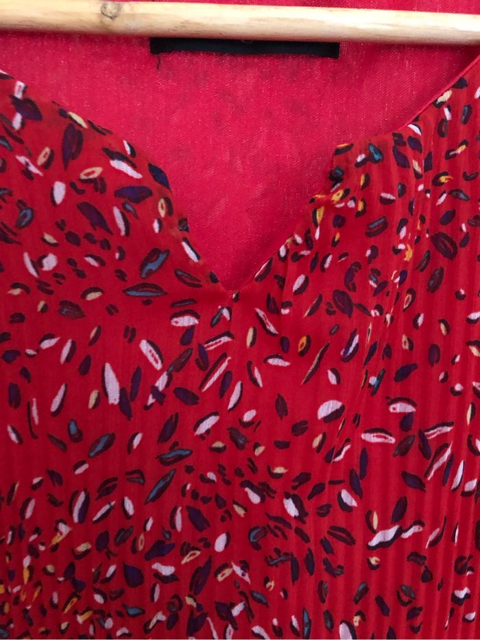 Robe rouge plissée - Christine Laure - taille 2 - photo numéro 8