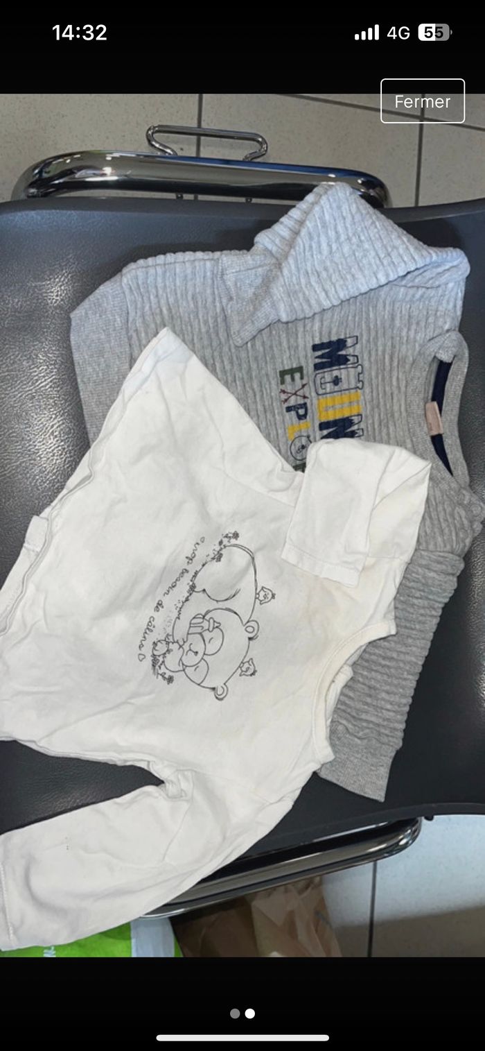 Pull et tee shirt manche longue 6M - photo numéro 2