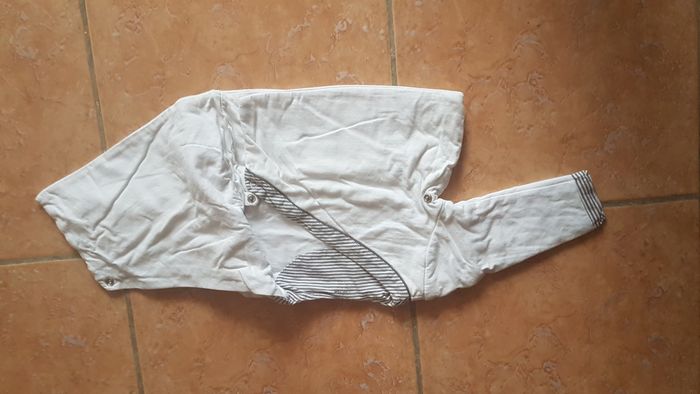Manteau mi-saison bébé mixte 6 mois Blanc Okaïdi - photo numéro 4