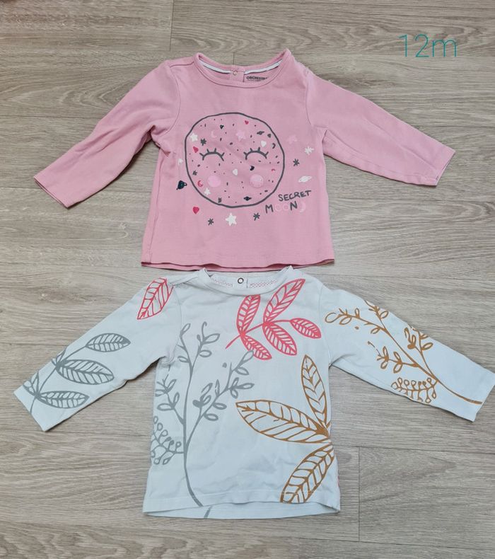 Lot 2 T-shirts manches longues