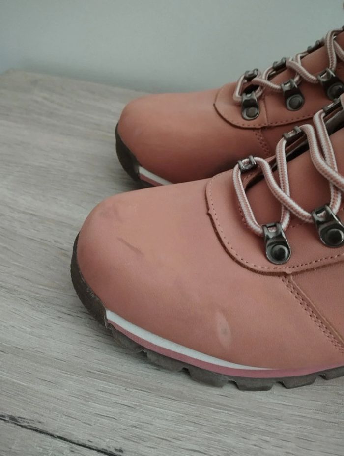 Paire bottines hiver T38 rose - photo numéro 6
