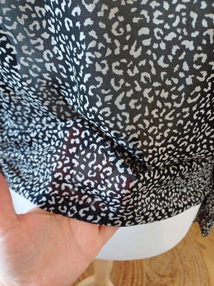 Blouse noire à imprimé Léopard Majolica taille M 38 - photo numéro 8