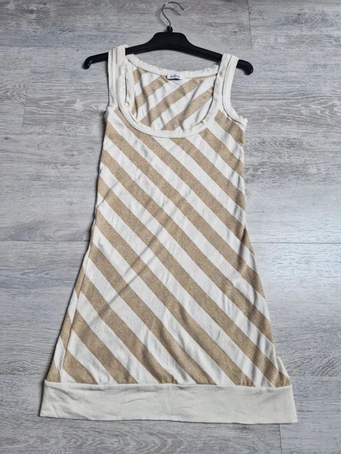 Débardeur crème et doré Pimkie étiquette de taille coupée  convient à un XS