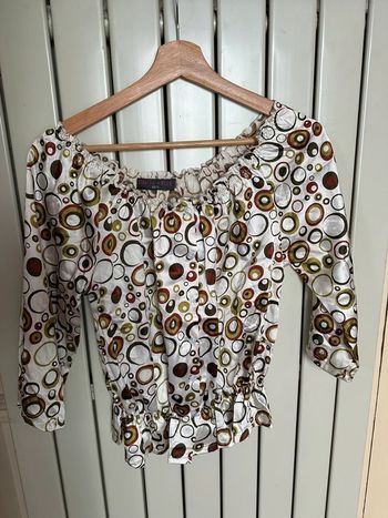 Off the shoulder top vintage en satin M/L