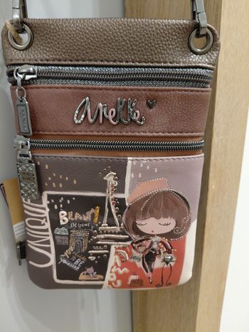 Sac en bandoulière - Anekke - Ton corail, brun , rose.