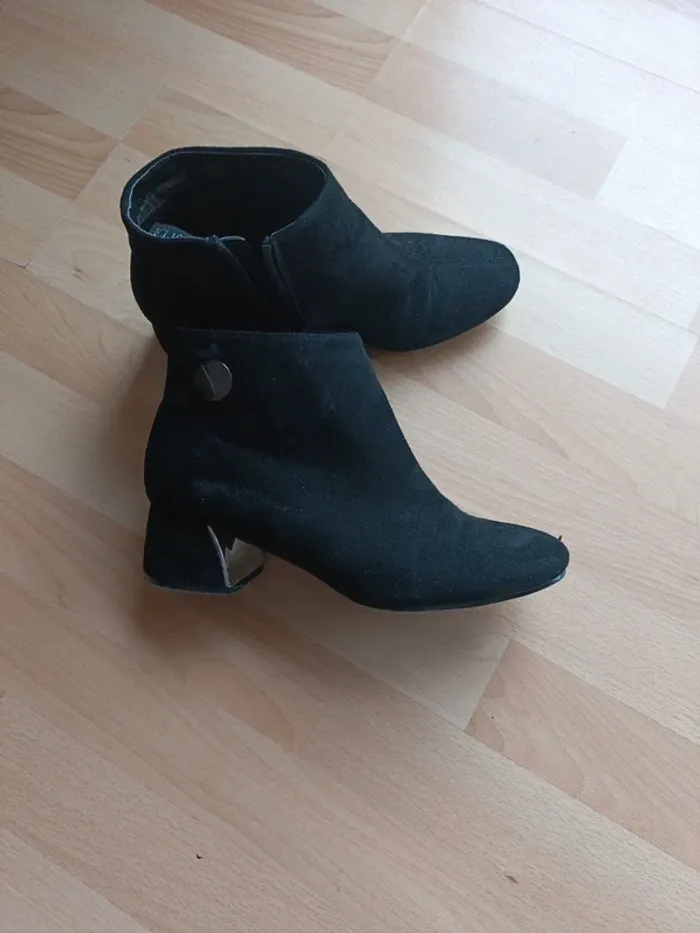 Bottines noires femme