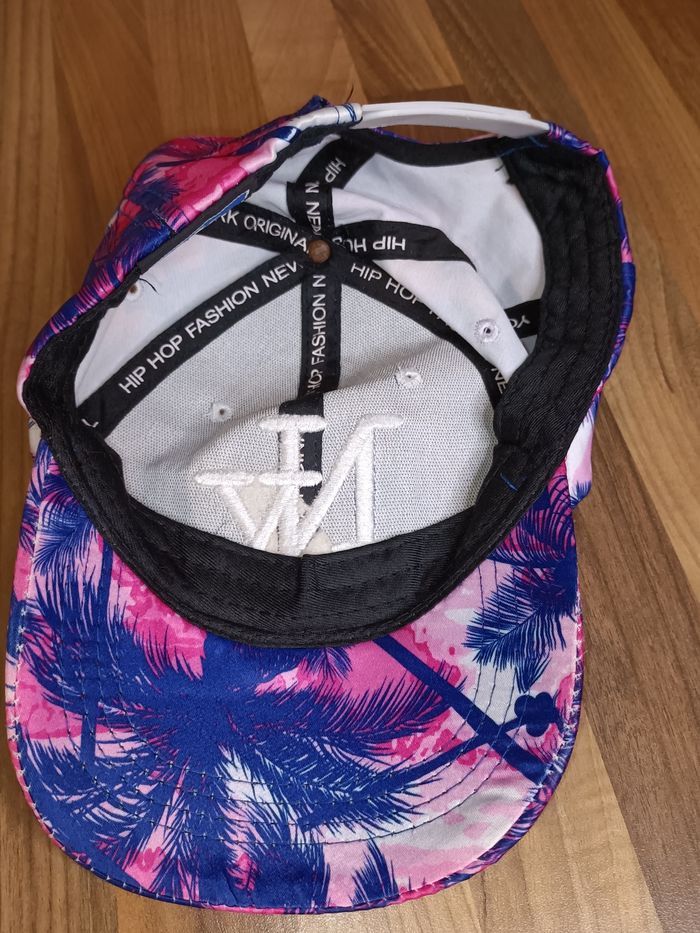 Casquette rose violet blanc motif tropical 10-14 ans - photo numéro 4