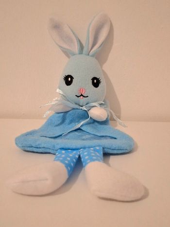 Peluche sac Lapin bleu