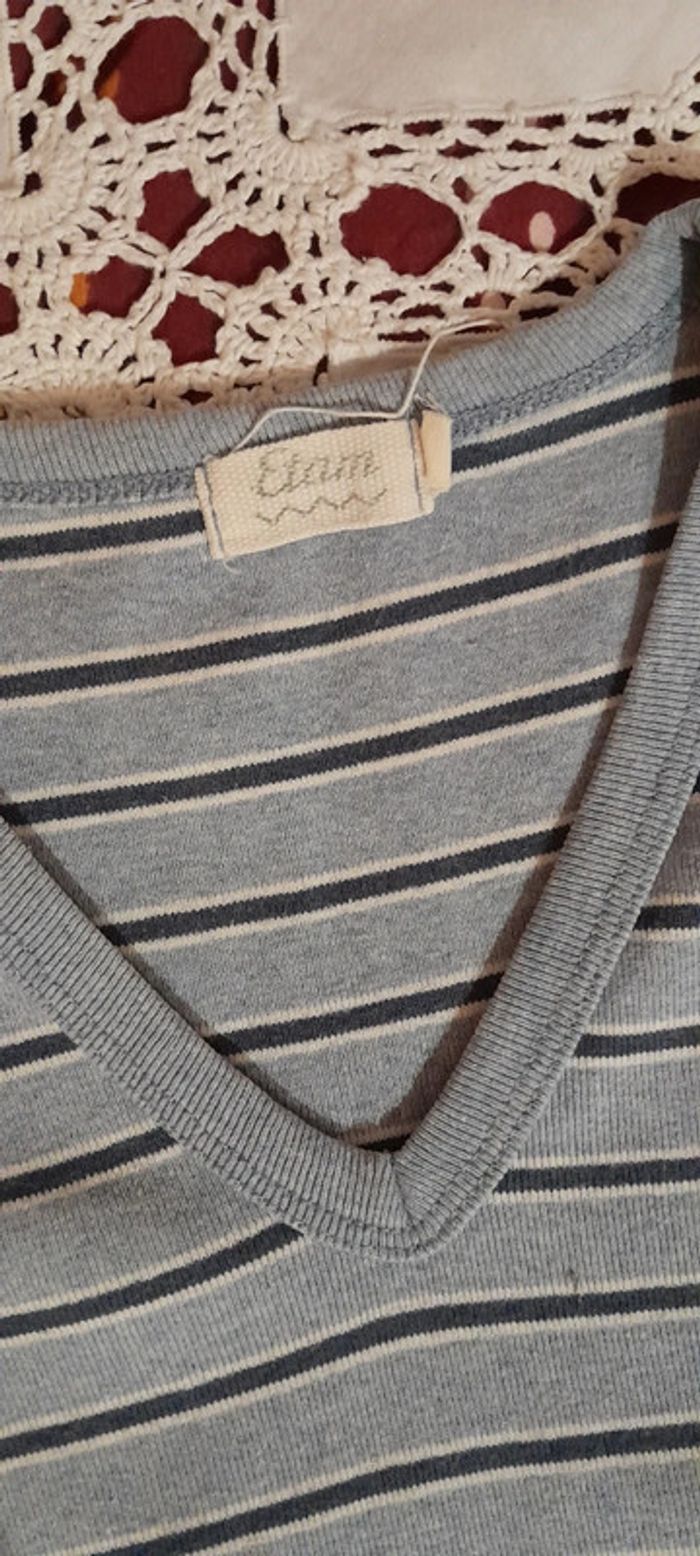 T shirt rayé 100% coton T 38/40 - photo numéro 3