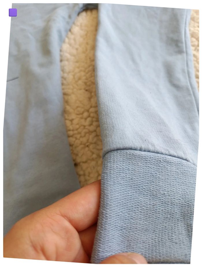 Sweat bleu pastel imprimé The beginning et fin – casual doux - photo numéro 3