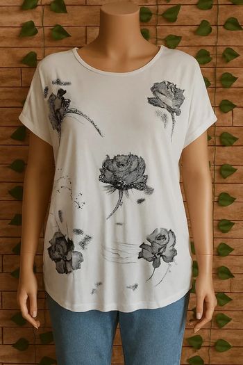 🌸T-shirt MC floral Cc Collection Taille Unique 🌸