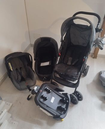 Poussette trio + base isofix