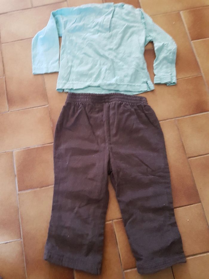 Ensemble 2 pièces bébé fille 9 mois pantalon tee shirt - photo numéro 3