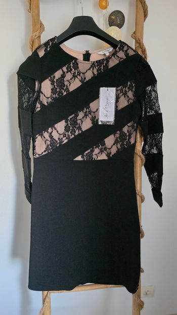 Robe neuve Jus d'Orange - Noire Dentelle et Nude - Taille 2