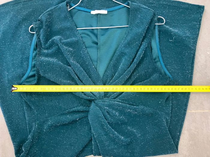 Robe mi-longue vert bouteille pailletée gemo - photo numéro 6