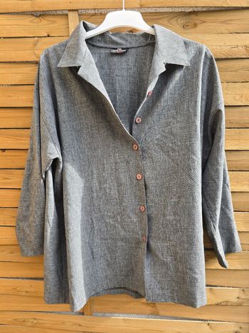 Chemise tunique grande taille oversize 🍒vintage 80 fabriqué en France🍒taille 50/52