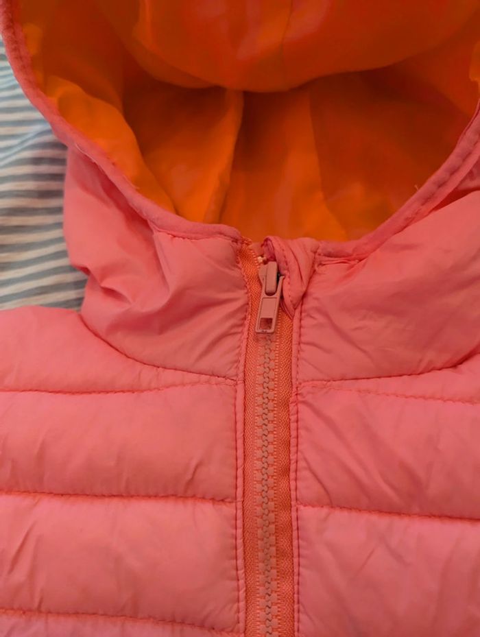 Manteau doudoune rose fluo taille 5-6 ans - photo numéro 3